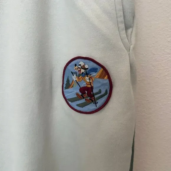 Disney Parks Holiday Homestead Goofy Skiing winter snow sweatpants joggers pants